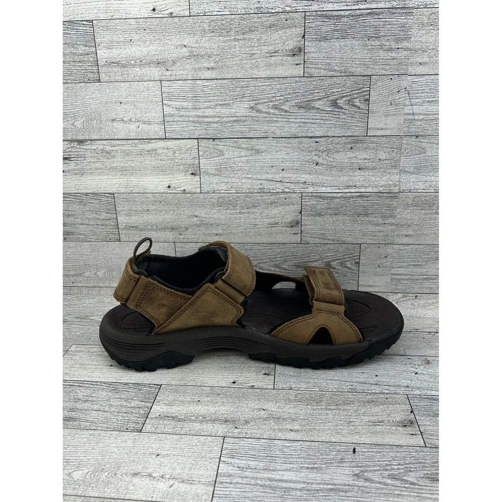KEEN Targhee III Open Toe Sandals Mens 8.5‎ Brown Waterproof Leather 1022423